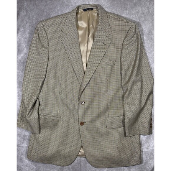 Brooks Brothers Loro Piana Jacket Men’s 44R 100% Wool Plaid Sport Coat Italy